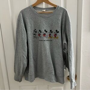 Uniqlo Gray Mickey Mouse Sweatshirt